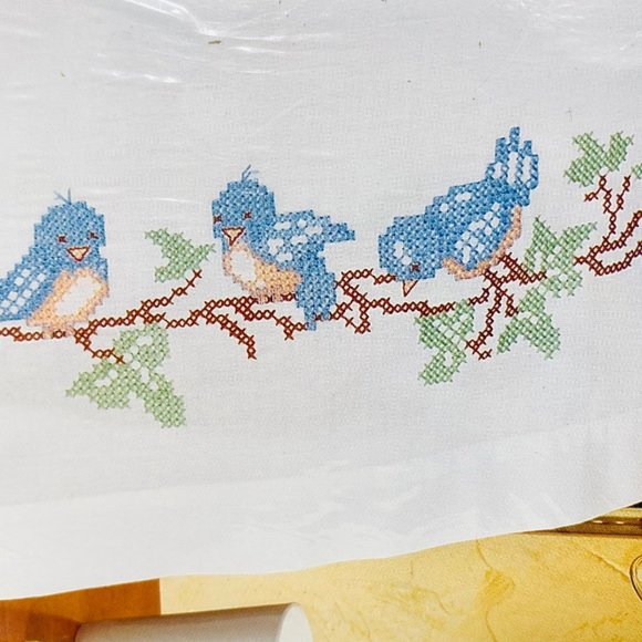 Janlynn Stamped Cross Stitch Pillow Cases - New/Sealed - Picture 6 of 9